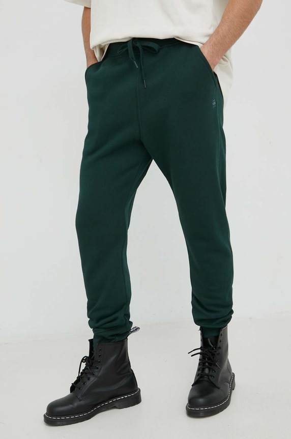 G-Star spodnie dresowe Premium core type c dzianina zielony D15653.C235