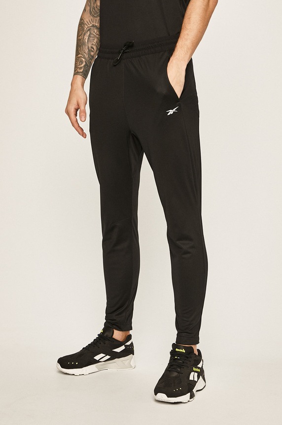 Reebok nadrág FJ4057 ID TRAIN sima fekete FJ4057