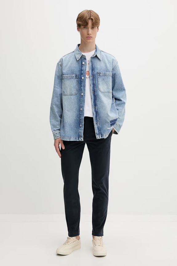 Levi's pantaloni chinos da uomo in cotone con elastan XX CHINO STD II 17196.0016 blu navy AA00