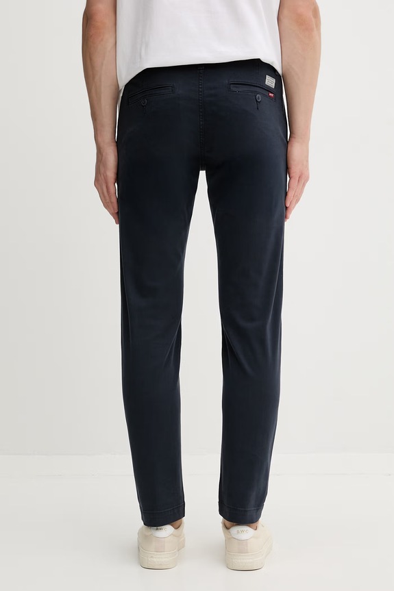 Oblečenie Levi's nohavice chinos pánske bavlnené s elastanom XX CHINO STD II 17196.0016 tmavomodrá