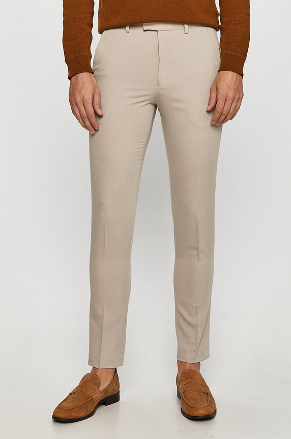 Premium by Jack&Jones - Nohavice s elastanom sivá 12167726
