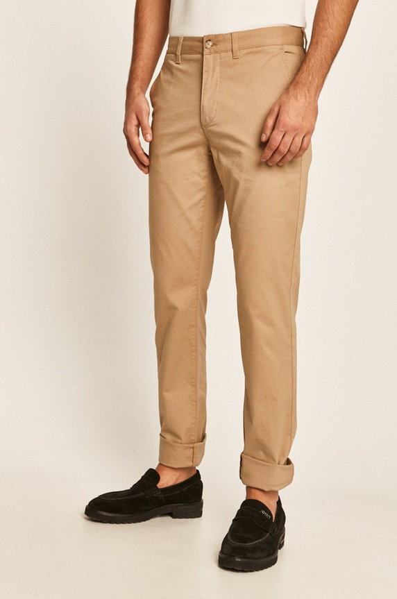 Lacoste Kalhoty chinos béžová HH9553