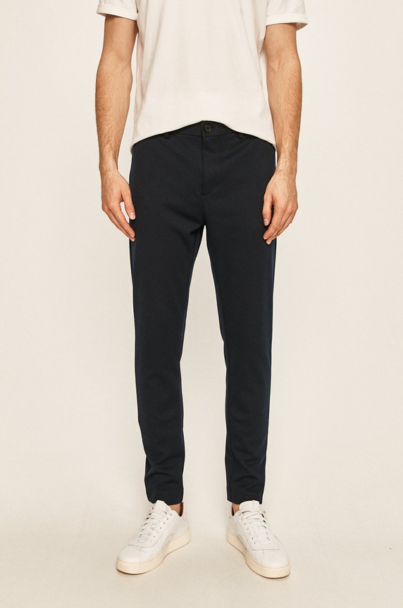 Clean Cut Copenhagen - Spodnie z elastanem granatowy CC1286.Navy