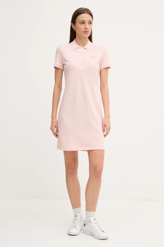 Lacoste rochie EF5473 bej SS26