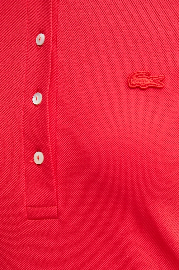 Lacoste φόρεμα με βαμβάκι EF5473 κόκκινο