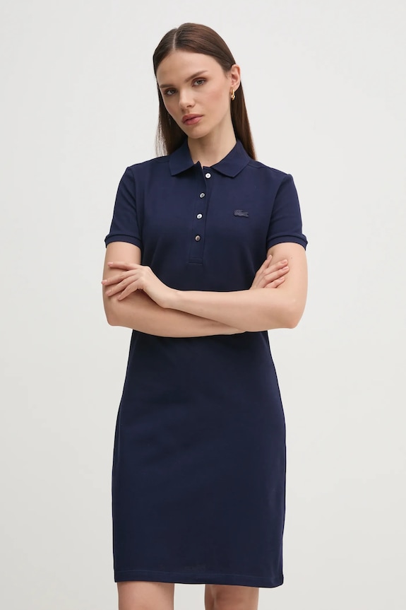 Lacoste Sukienka EF5473 bawełna granatowy EF5473
