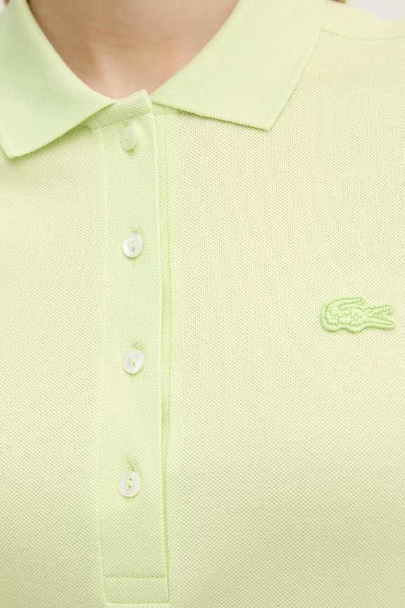 Lacoste sukienka z bawełną EF5473 zielony