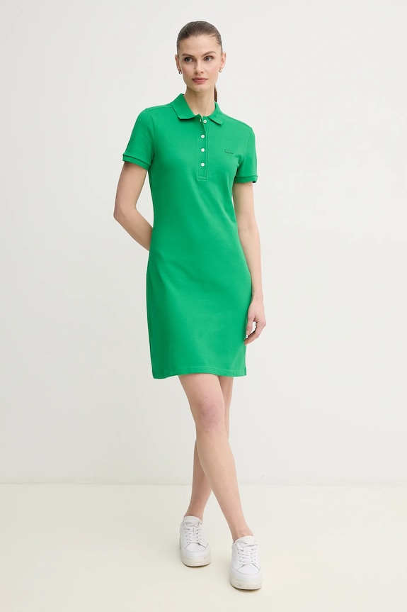 Haljina Lacoste EF5473 zelena SS26