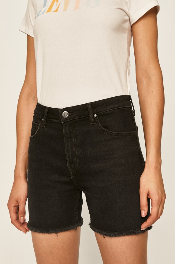 Lee - Szorty jeansowe z elastanem czarny L37NCPOZ