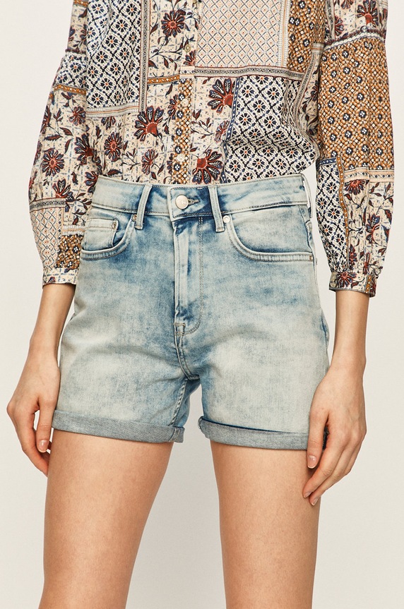 Pepe Jeans - Pantaloni scurti Mary jeans albastru PL800848PB0