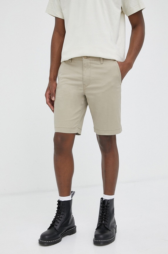 Levi's szorty z elastanem beżowy 17202.0008