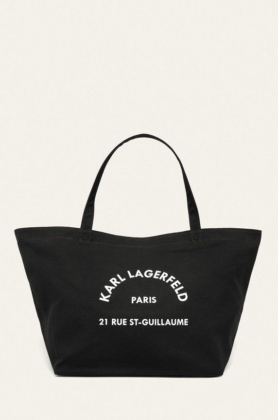 Karl Lagerfeld - Kabelka potlač čierna 201W3138