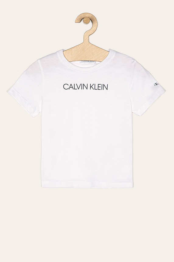Calvin Klein Jeans - Detské tričko 104-176 cm bavlna biela IB0IB00347