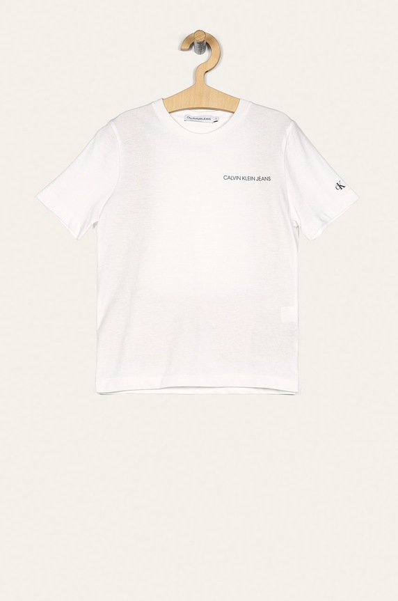 Calvin Klein Jeans - T-shirt dziecięcy 116-176 cm IB0IB00456 bawełna biały IB0IB00456