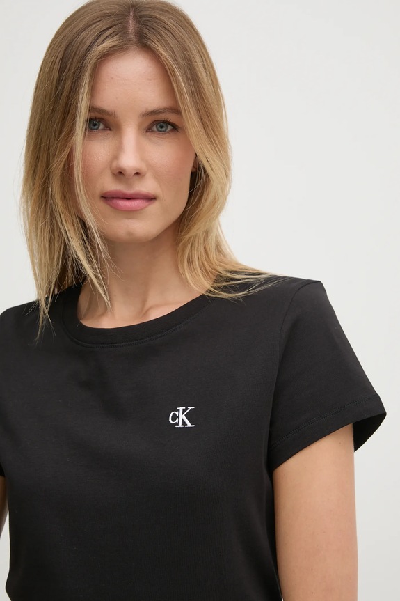 Calvin Klein Jeans - T-shirt J20J212883 bawełna czarny J20J212883