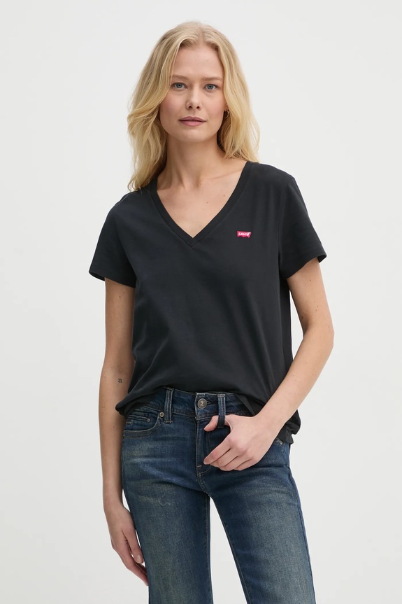 Ρούχα Levi's μπλουζάκι 85341.0003 μαύρο