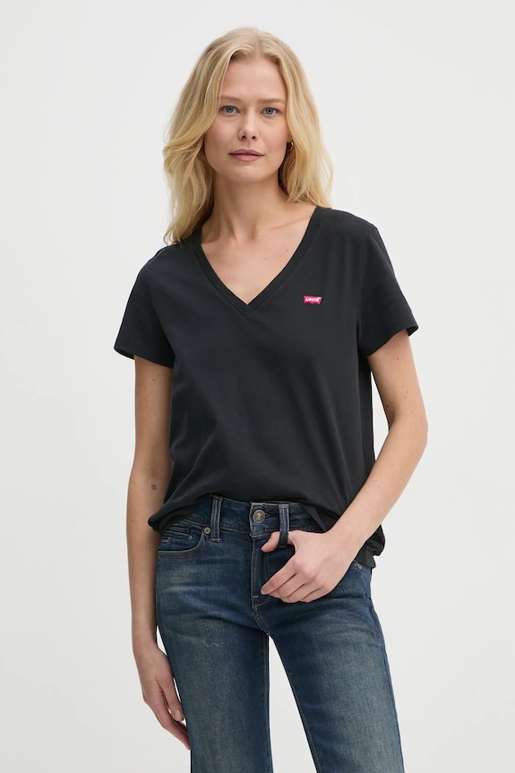 Ρούχα Levi's μπλουζάκι 85341.0003 μαύρο