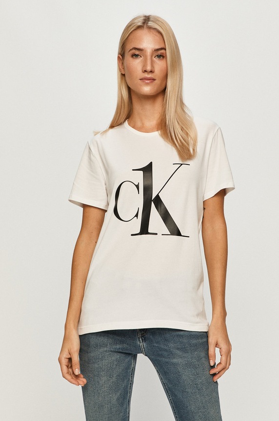 Tričko Calvin Klein Underwear s elastanem bílá 000QS6436E