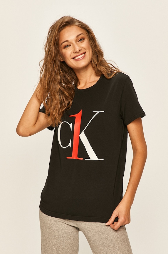 Calvin Klein Underwear tricou print negru 000QS6436E