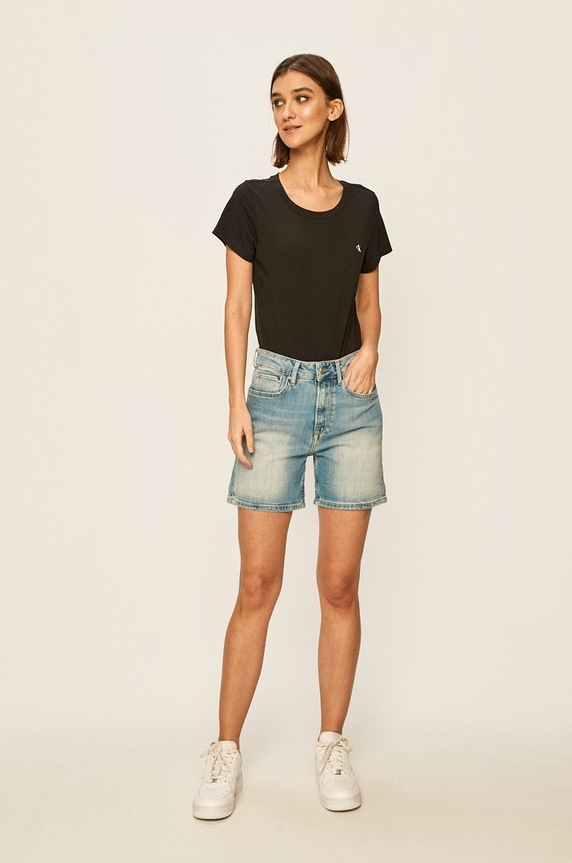 Calvin Klein Underwear - Tričko CK One (2-pak) 000QS6442E čierna AA00