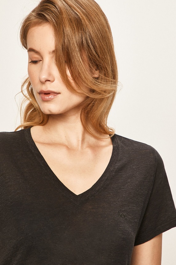 Lee - T-shirt fekete L41JEN01