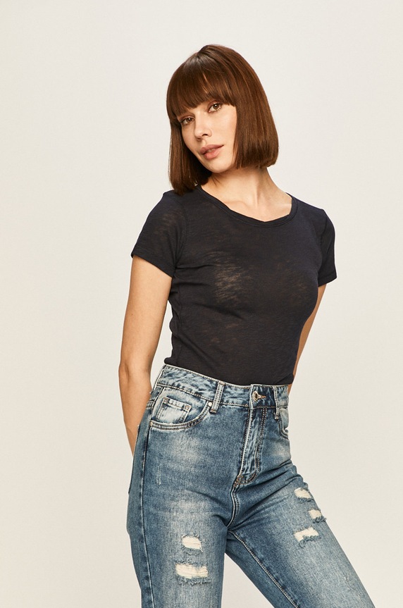 Marc O'Polo - T-shirt bawełna granatowy B01226151115