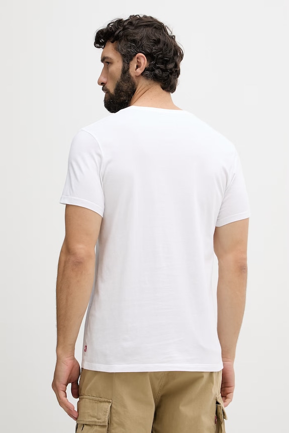Levi's tričko pánské bavlněné 2-pack 79681.0001 bílá