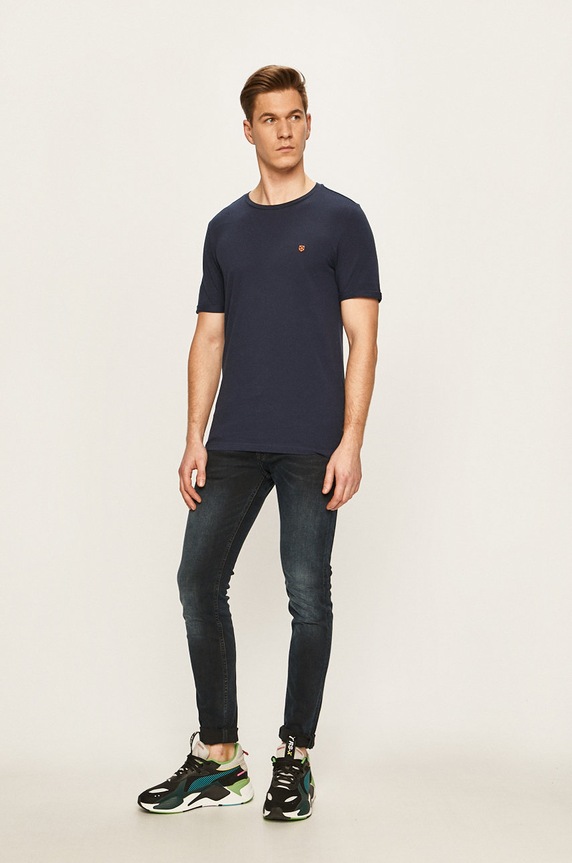 Premium by Jack&Jones - Tričko 12166527 námořnická modř AA00