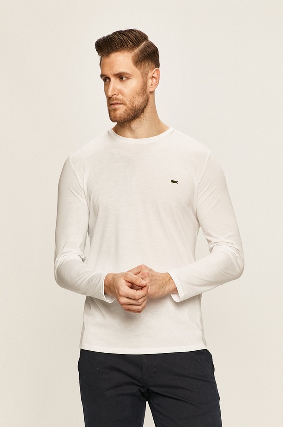 Lacoste camicia a maniche lunghe cotone bianco TH6712.