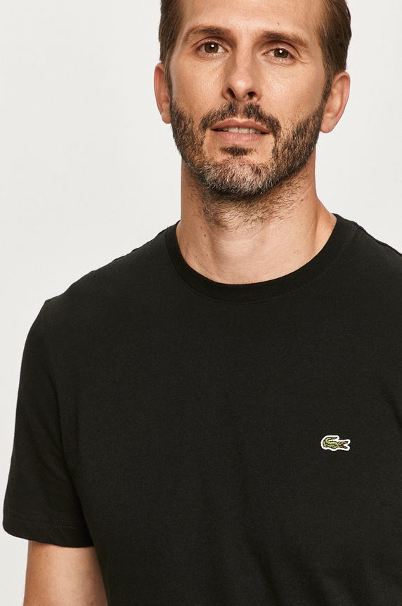 Lacoste T-shirt męski bawełniany zielony TH2038