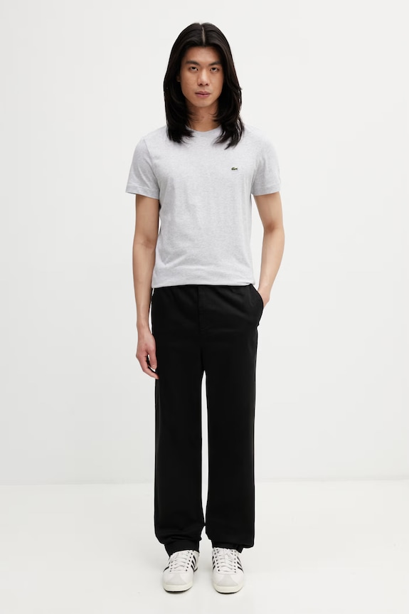 Lacoste T-shirt męski bawełniany TH2038 szary