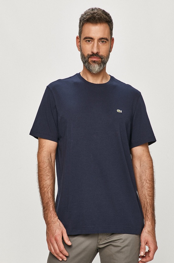 Lacoste T-shirt męski bawełniany zielony TH2038