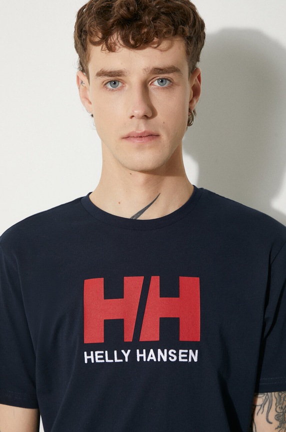Helly Hansen t-shirt HH LOGO T-SHIRT 33979 granatowy