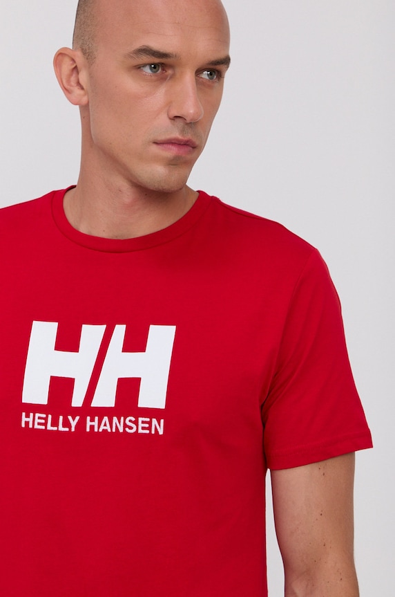 Helly Hansen t-shirt HH LOGO T-SHIRT aplikacja czerwony 33979