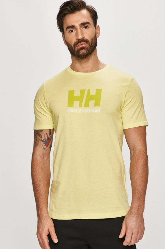 Helly Hansen t-shirt HH LOGO T-SHIRT aplikacja zielony 33979