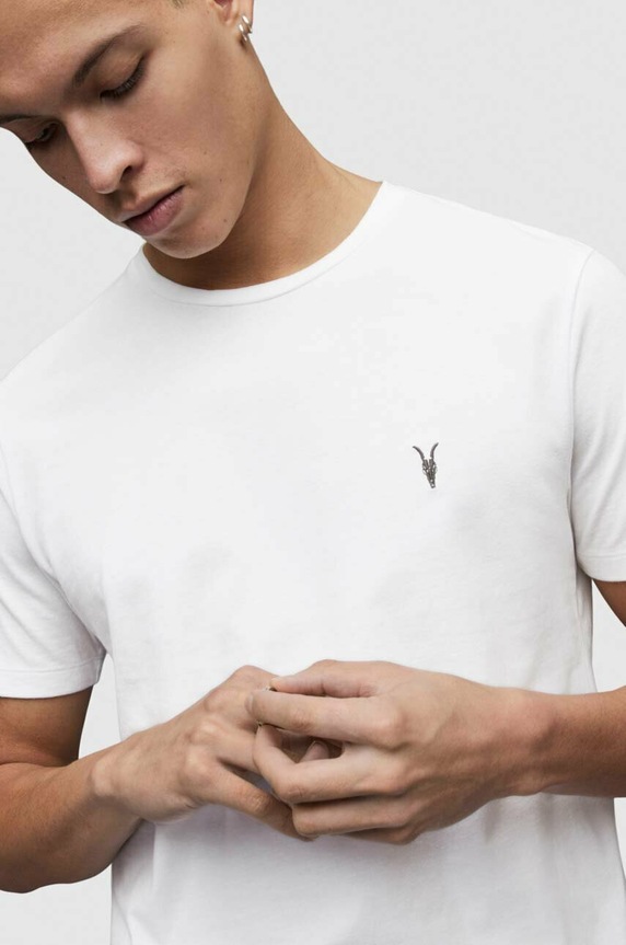 AllSaints tricou din bumbac MD131G alb AA00