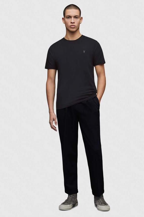 Majica kratkih rukava AllSaints bez uzorka crna MD131G