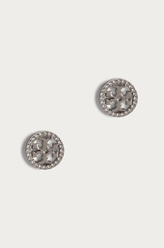 Tory Burch - Σκουλαρίκια MILLER PAVE STUD ασημί 53422.