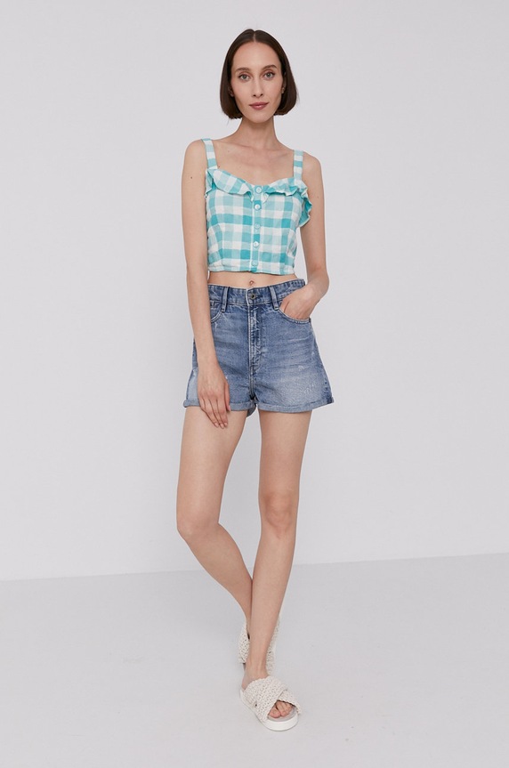 Blúzka Pepe Jeans VALENTINA PL303996.529 tyrkysová SS21