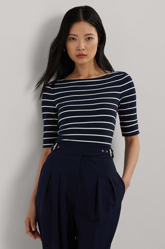 Lauren Ralph Lauren Bluzka 200701085002 wzorzyste granatowy 200701085002