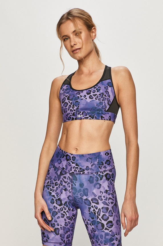 Reebok - Αθλητικό σουτιέν μαλακό μωβ GQ1321