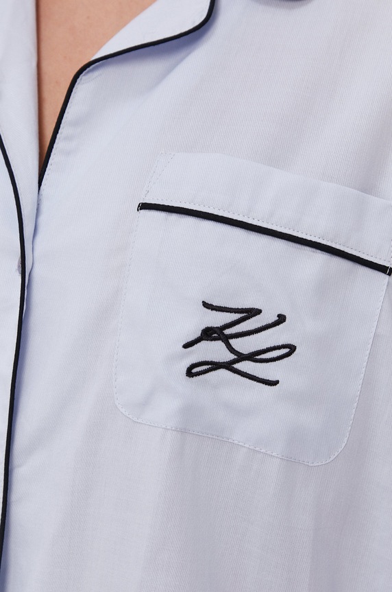 Karl Lagerfeld Koszula piżamowa 211W2122 niebieski 211W2122