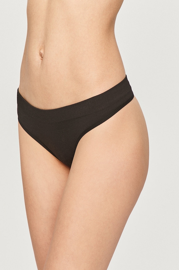 Only - Stringi (2-pack) dzianina czarny 15219352