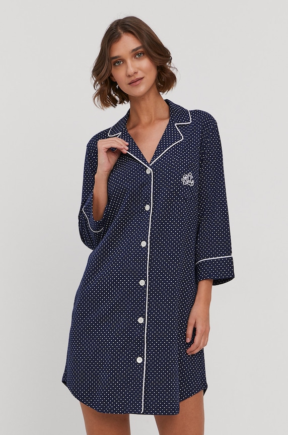 Lauren Ralph Lauren - Koszula nocna wzorzyste granatowy I813702