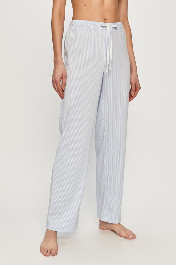 Lauren Ralph Lauren - Spodnie piżamowe ILN81794 tkanina niebieski ILN81794