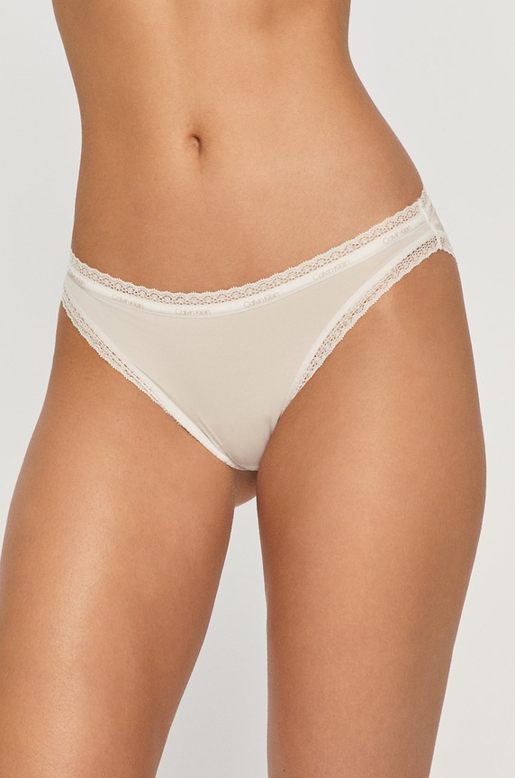 Calvin Klein Underwear - Figi wzorzyste biały 000QD3766E.4891