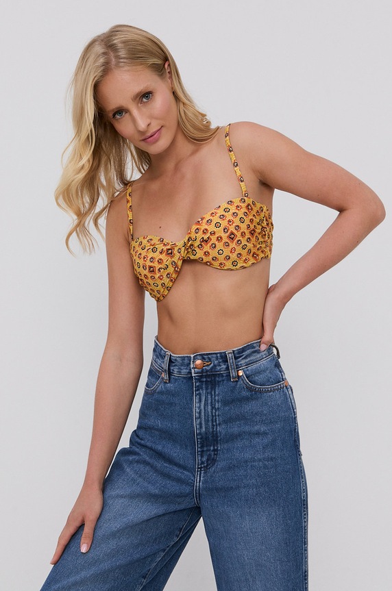 Plavková podprsenka Superdry žlutá W3010156A.5GE