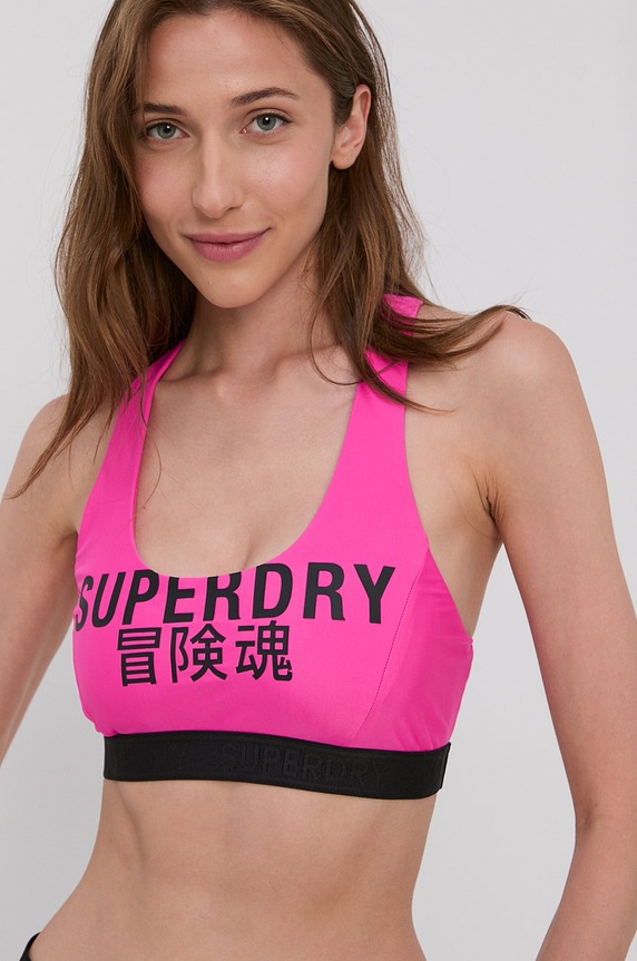 Bikini top Superdry μαλακό ροζ W3010211A.5HB