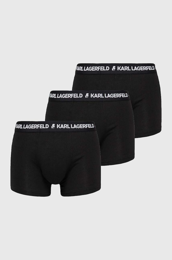 Karl Lagerfeld Bokserki (3-pack) 211M2102 dzianina czarny 211M2102