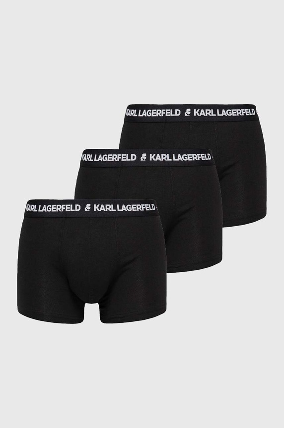 Karl Lagerfeld Bokserki (3-pack) 211M2102 dzianina czarny 211M2102